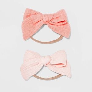 Cloud Island 2-pk Skinny Headwraps with Muslin Bow